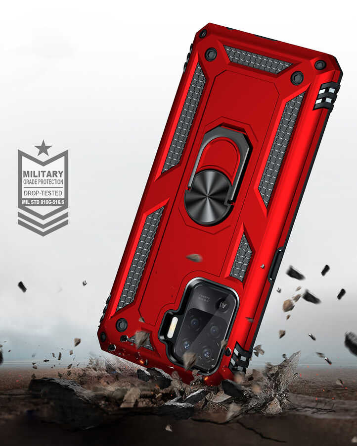 Oppo Reno 5 Lite Kılıf Zore Vega Kapak Siyah