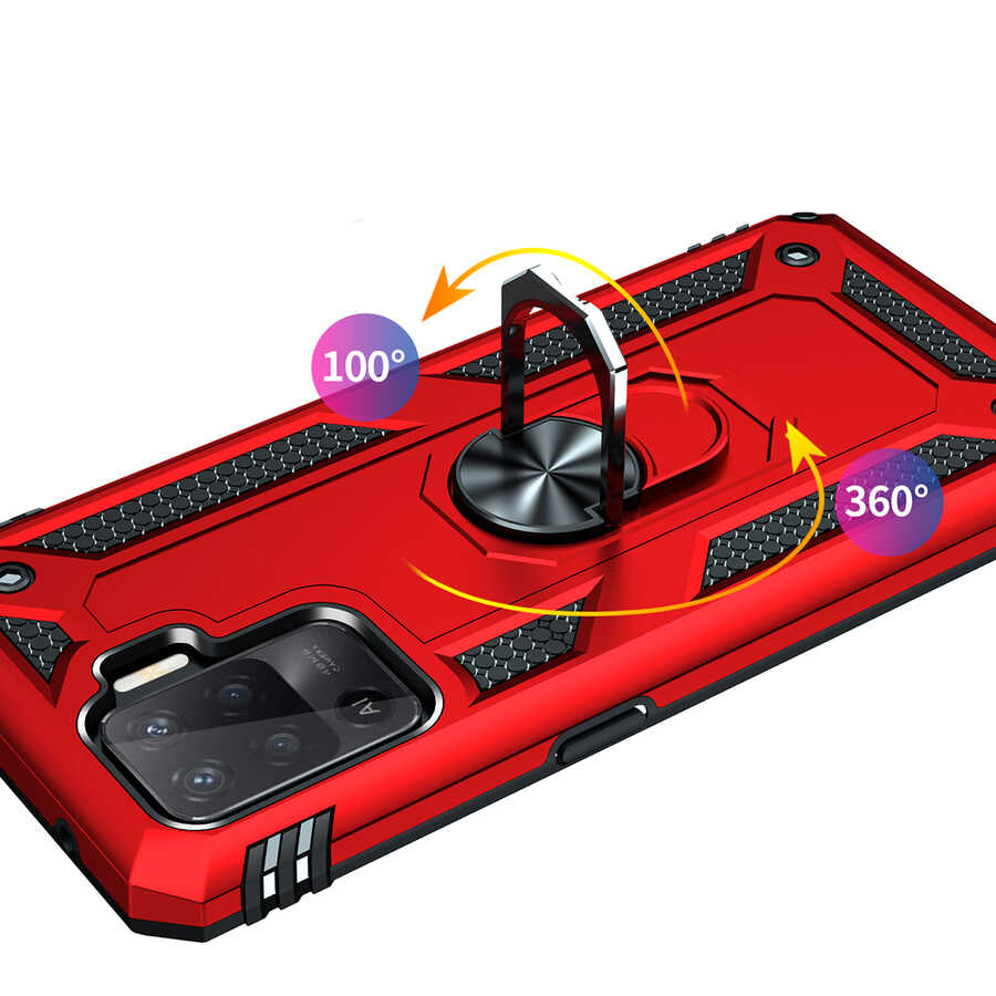 Oppo Reno 5 Lite Kılıf Zore Vega Kapak Gold