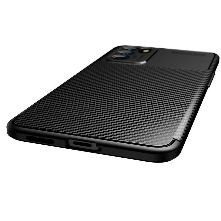 Oppo Reno 6 4G Kılıf Zore Negro Silikon Kapak Siyah