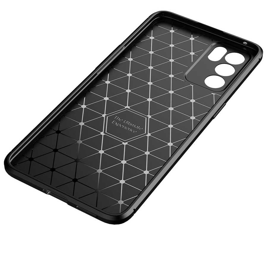 Oppo Reno 6 4G Kılıf Zore Negro Silikon Kapak Kahverengi