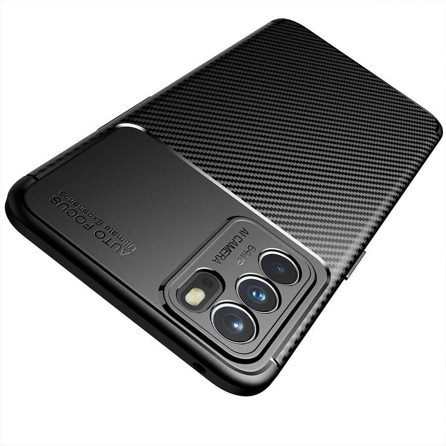 Oppo Reno 6 4G Kılıf Zore Negro Silikon Kapak Kahverengi