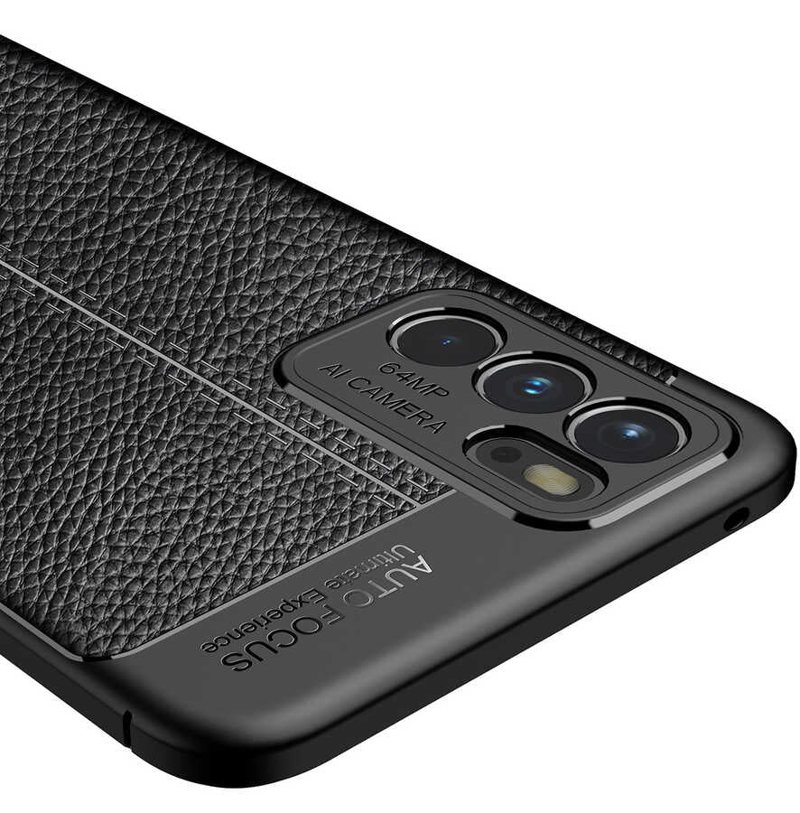 Oppo Reno 6 4G Kılıf Zore Niss Silikon Kapak Siyah