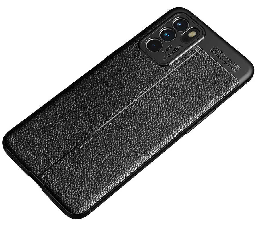 Oppo Reno 6 4G Kılıf Zore Niss Silikon Kapak Siyah