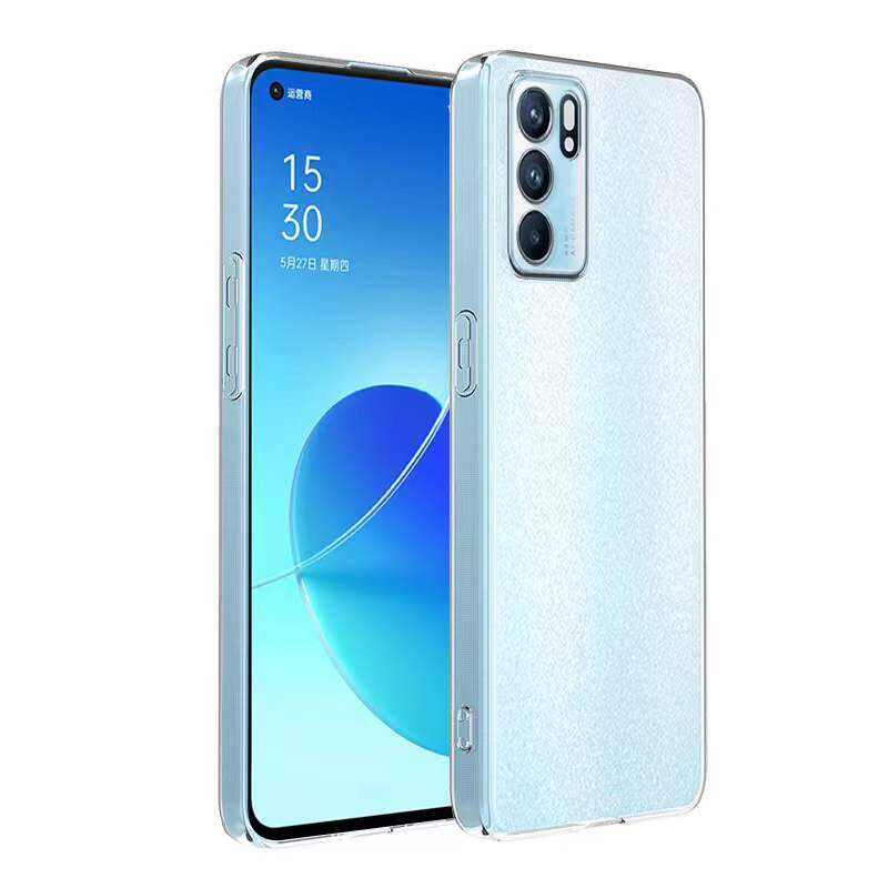 Oppo Reno 6 4G Kılıf Zore Süper Silikon Kapak Renksiz