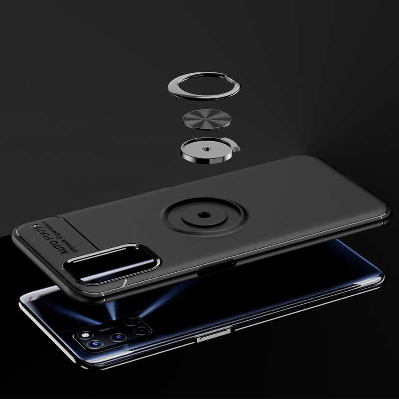 Oppo Reno A72 Kılıf Zore Ravel Silikon Kapak Kırmızı