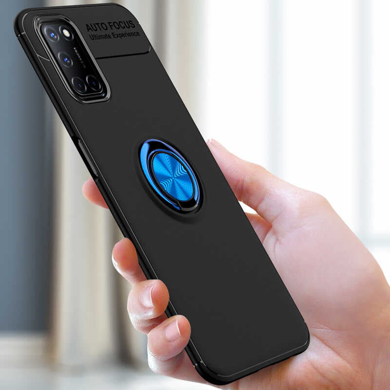 Oppo Reno A72 Kılıf Zore Ravel Silikon Kapak Kırmızı
