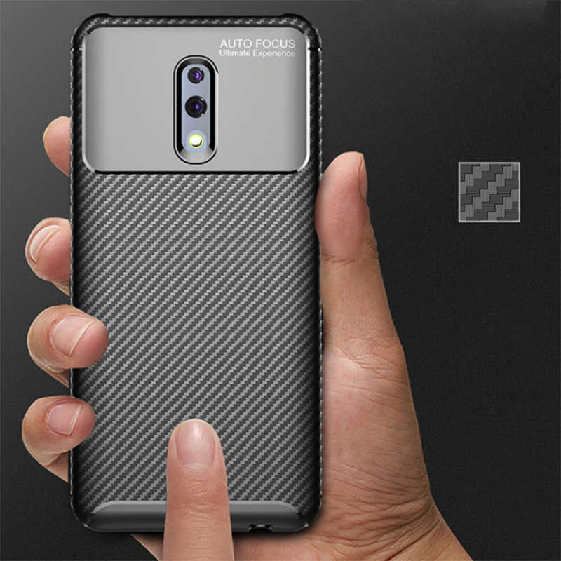 Oppo Reno Kılıf Zore Negro Silikon Kapak Kahverengi