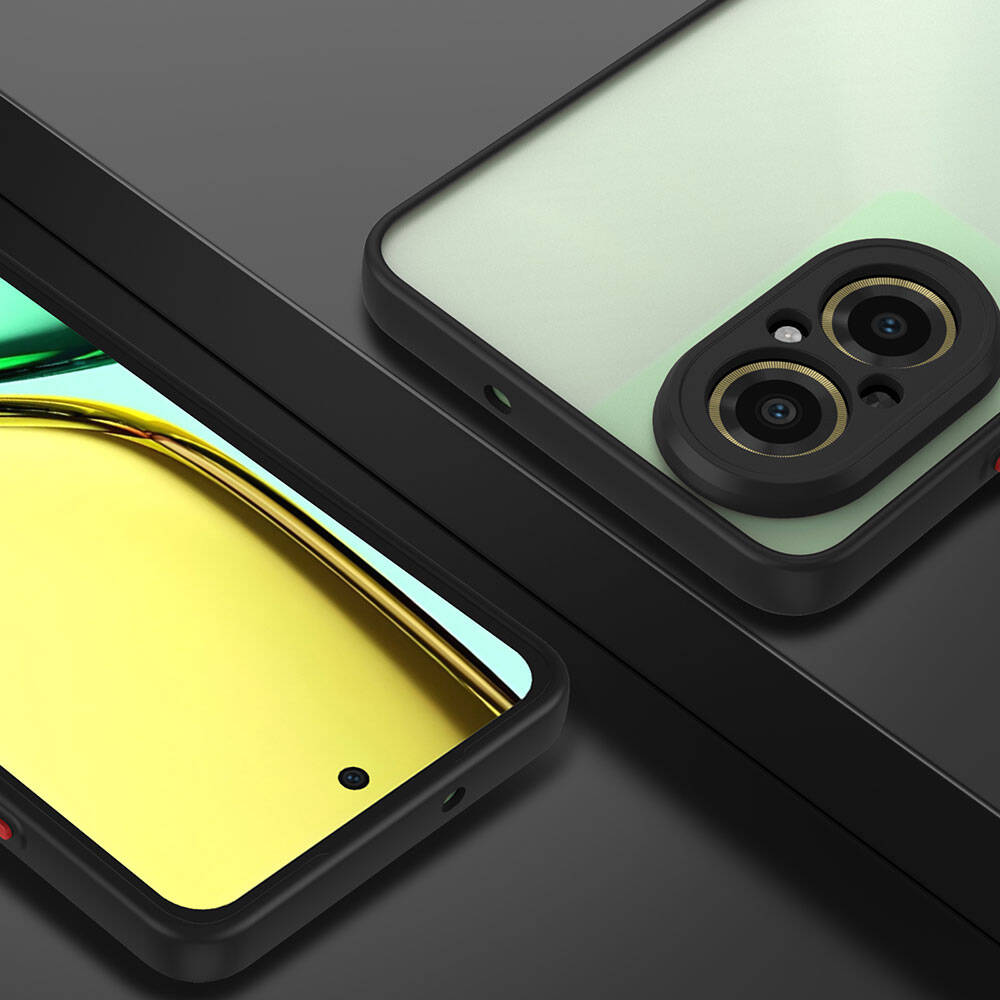 Realme 12 Lite Kılıf Zore Hux Kapak Siyah