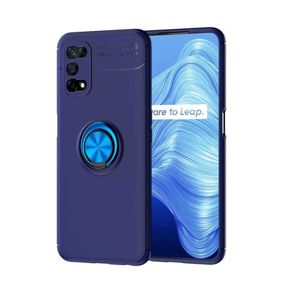 Realme 7 Pro Kılıf Zore Ravel Silikon Kapak Siyah-Kırmızı