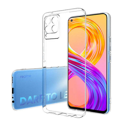 Realme 8 Kılıf Zore Süper Silikon Kapak Renksiz