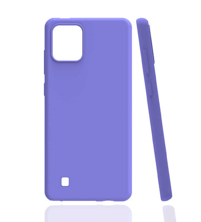 Realme C11 2021 Kılıf Zore Biye Silikon Lila