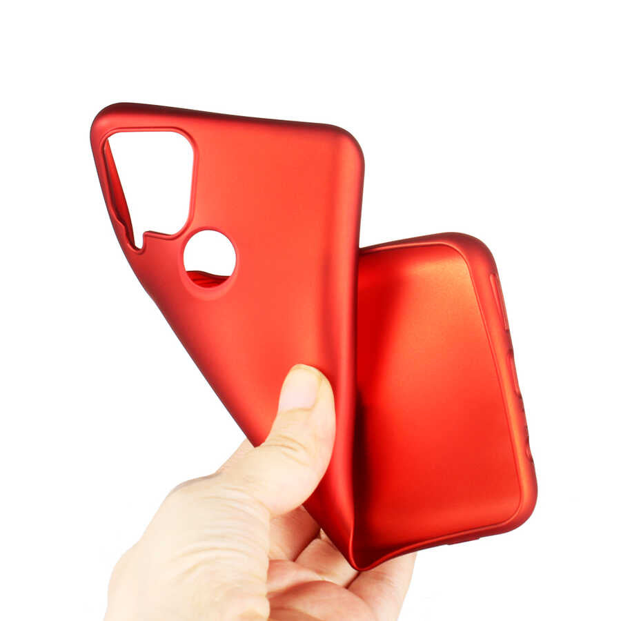 Realme C15 Kılıf Zore Premier Silikon Kapak Kırmızı