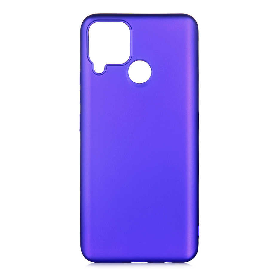 Realme C15 Kılıf Zore Premier Silikon Kapak Saks Mavi