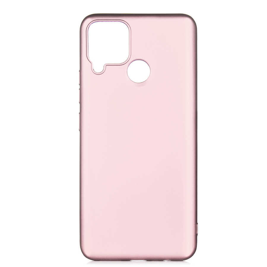 Realme C15 Kılıf Zore Premier Silikon Kapak Rose Gold