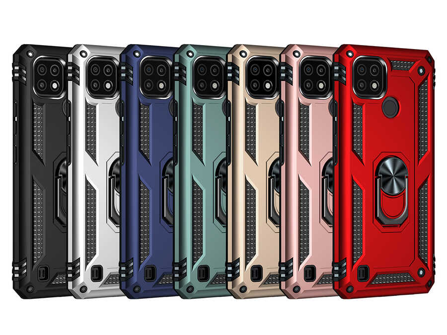 Realme C21 Kılıf Zore Vega Kapak Mavi