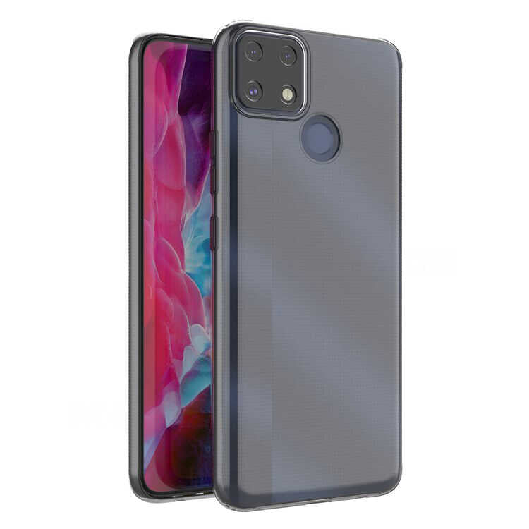 Realme C25 Kılıf Zore Kamera Korumalı Süper Silikon Kapak Renksiz