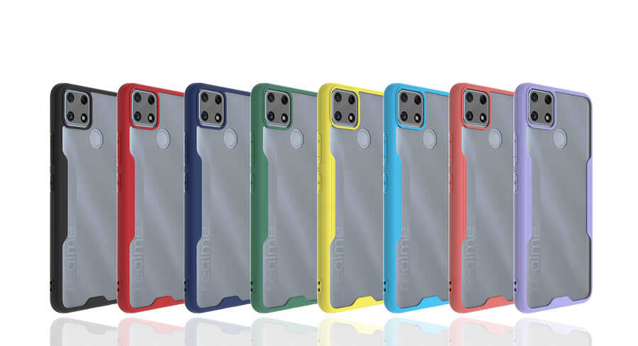 Realme C25 Kılıf Zore Parfe Kapak Mor