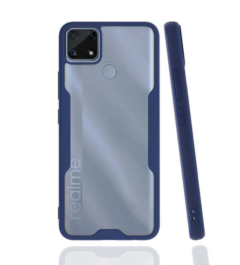 Realme C25 Kılıf Zore Parfe Kapak Lacivert