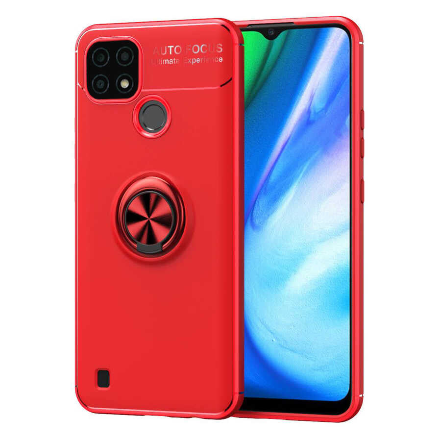 Realme C25 Kılıf Zore Ravel Silikon Kapak Kırmızı