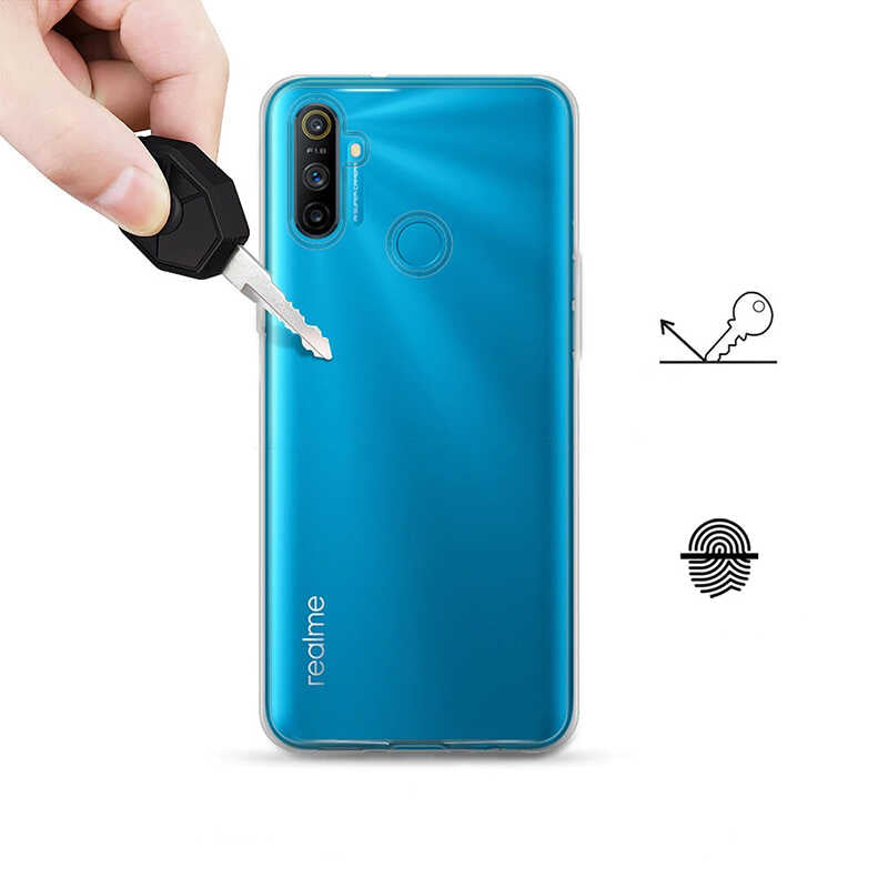 Realme C3 Kılıf Zore Süper Silikon Kapak Renksiz
