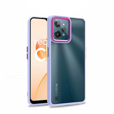 Realme C31 Kılıf Zore Flora Kapak Siyah
