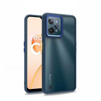 Realme C31 Kılıf Zore Flora Kapak Mavi