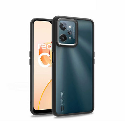Realme C31 Kılıf Zore Flora Kapak Siyah