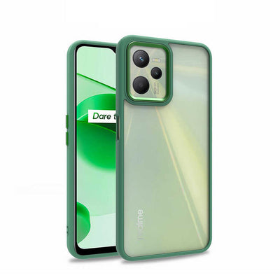 Realme C35 Kılıf Zore Flora Kapak Yeşil