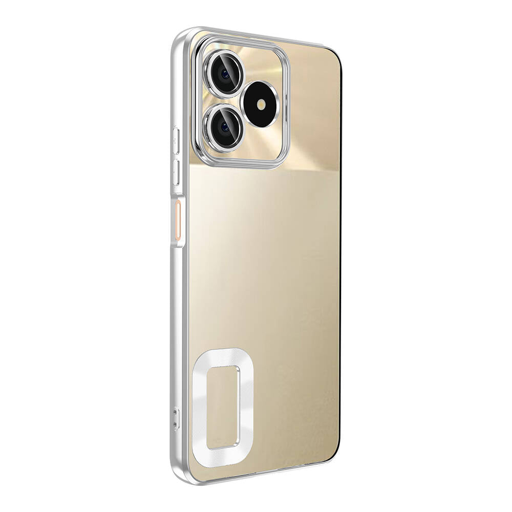 Realme C53 Kılıf Kamera Korumalı Logo Gösteren Zore Omega Kapak Siyah