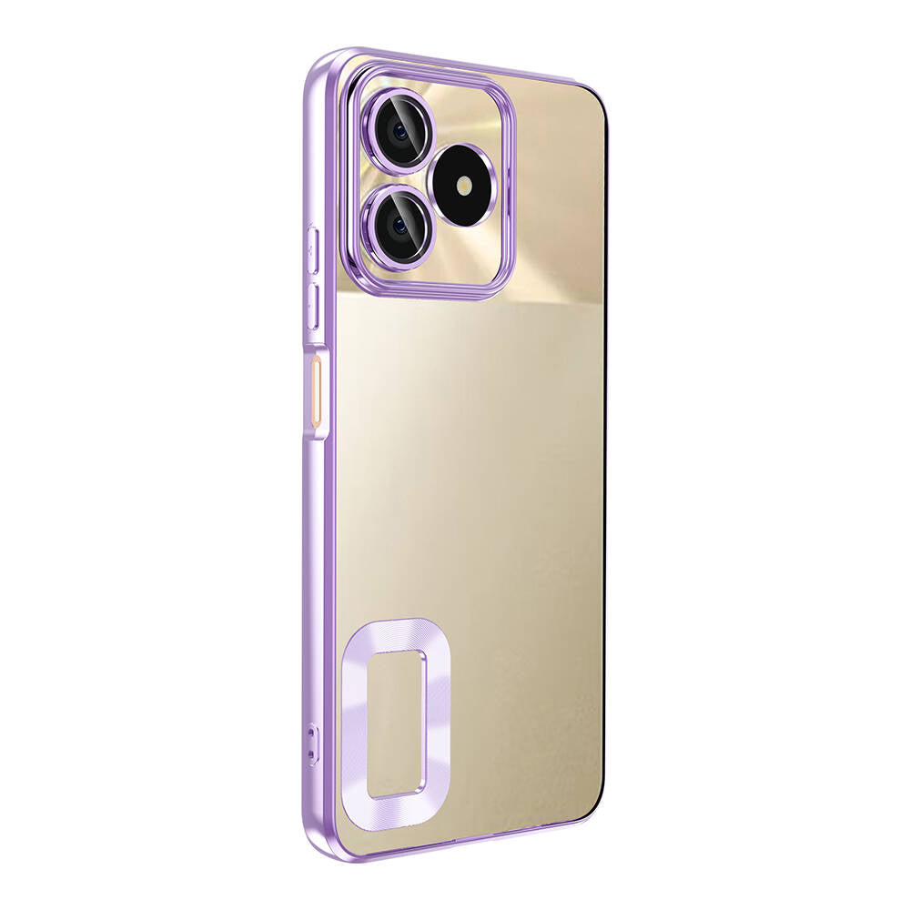 Realme C53 Kılıf Kamera Korumalı Logo Gösteren Zore Omega Kapak Lila