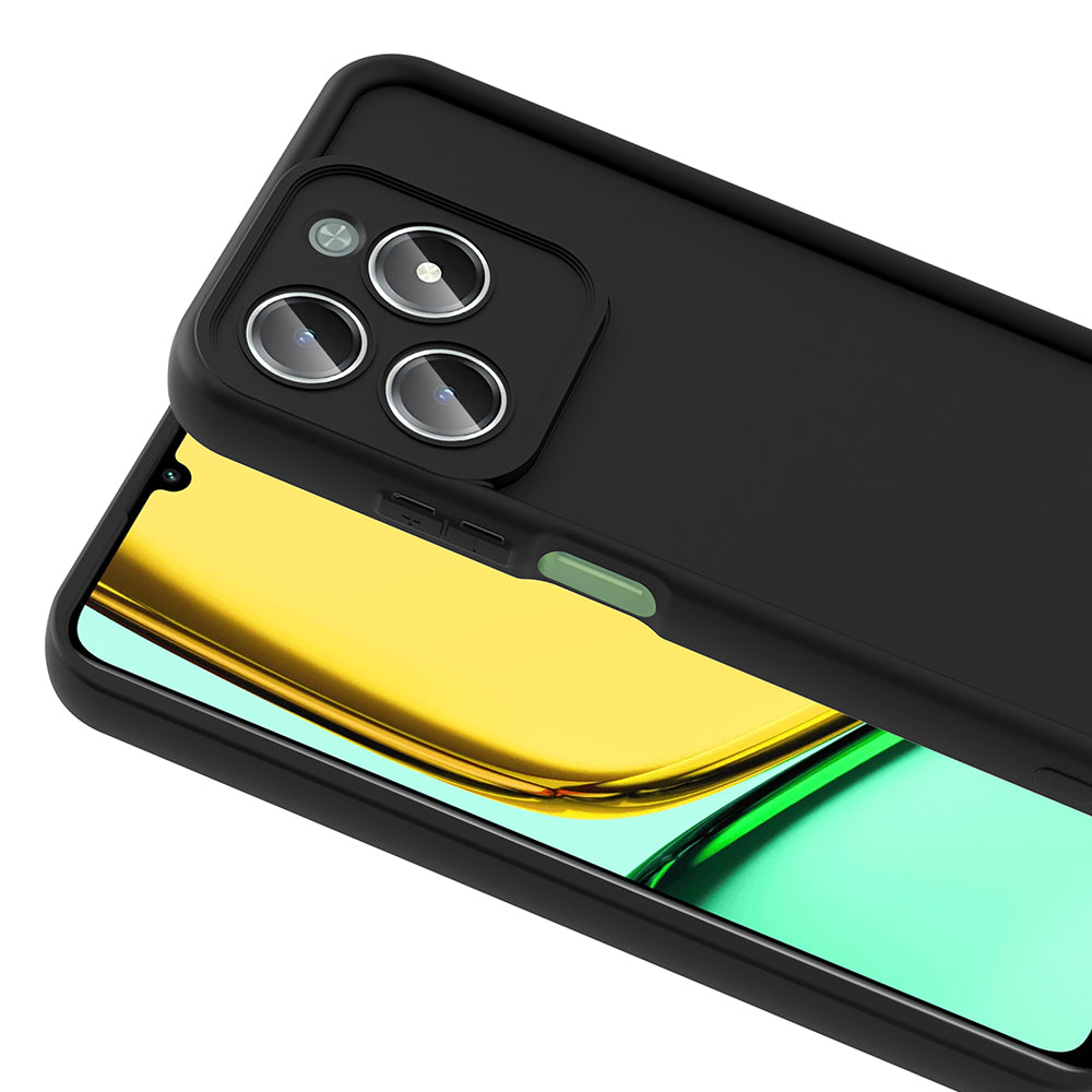 Realme C61 Kılıf Kamera Korumalı Zore Ananas Kapak Mürdüm