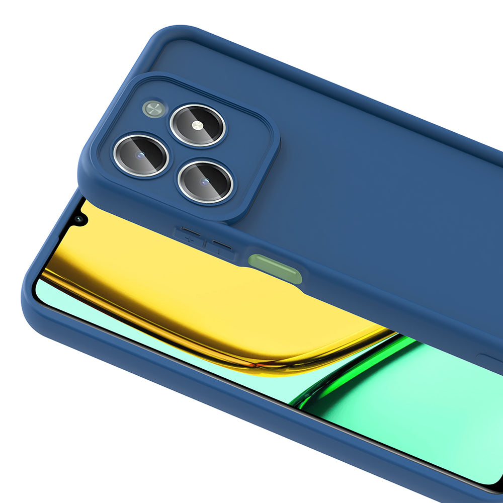 Realme C61 Kılıf Kamera Korumalı Zore Ananas Kapak Mürdüm