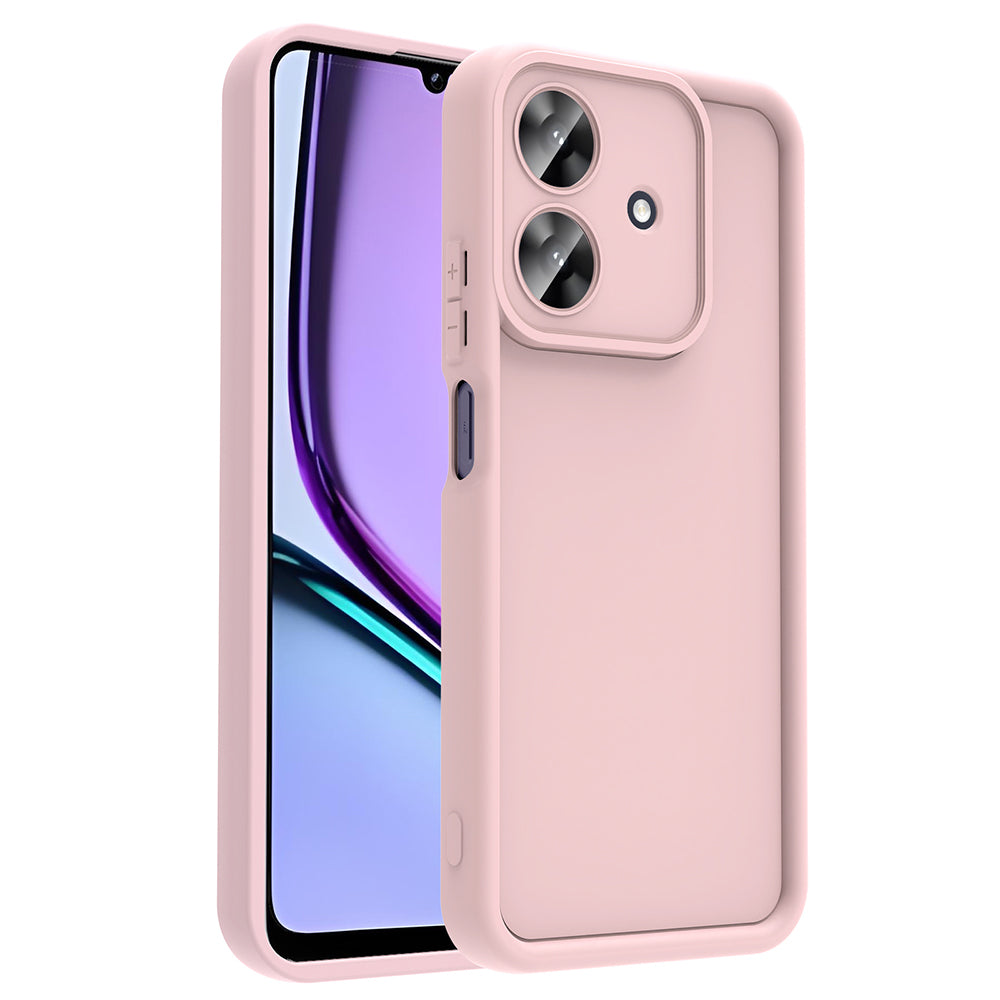 Realme Note 60 Kılıf Kamera Korumalı Zore Ananas Kapak Pembe