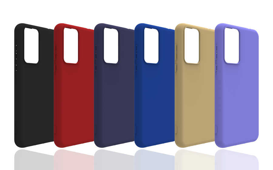 Reeder P13 Blue 2021 Kılıf Zore Biye Silikon Lila