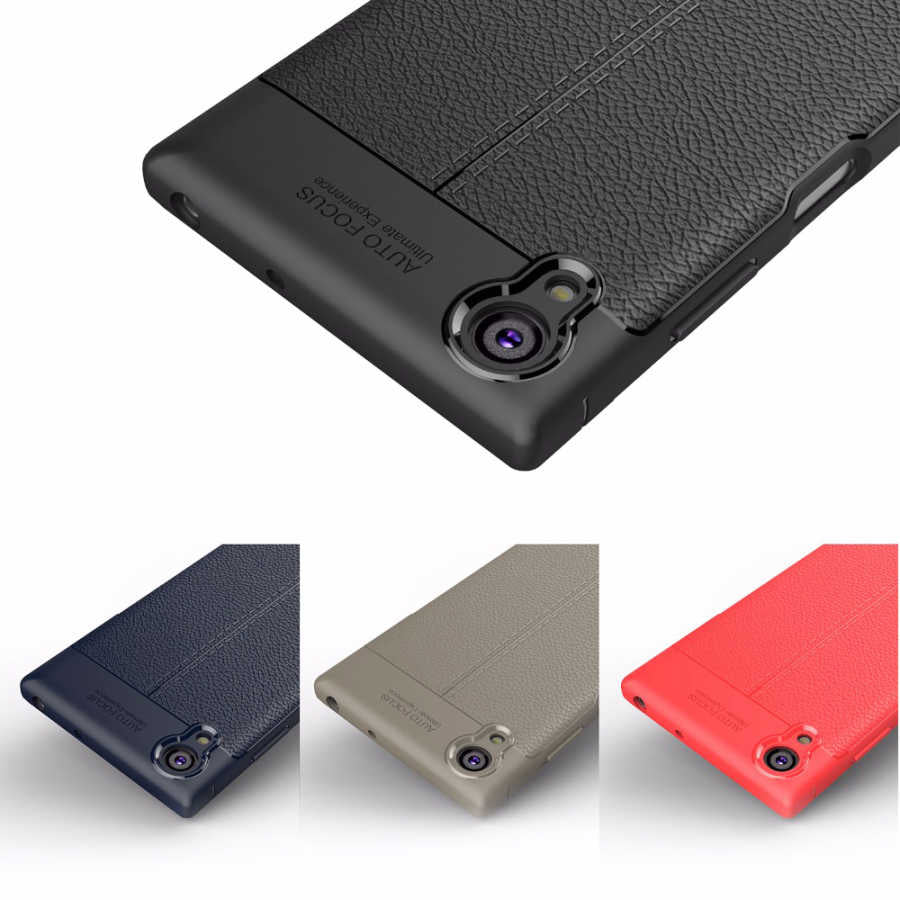 Sony Xperia XA1 Plus Kılıf Zore Niss Silikon Kapak Gri