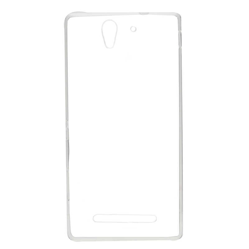 Sony Xperia C3 Kılıf Zore Süper Silikon Kapak Renksiz