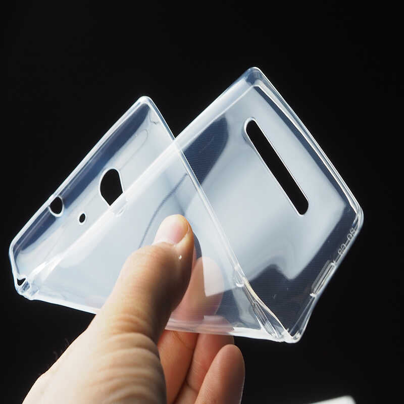 Sony Xperia C3 Kılıf Zore Süper Silikon Kapak Renksiz