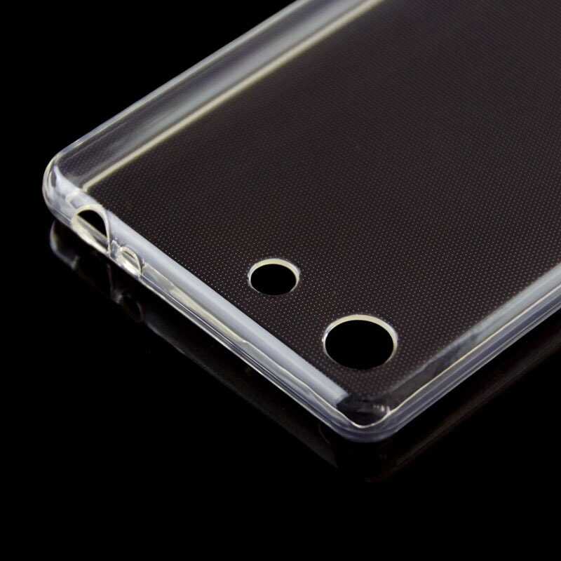 Sony Xperia M5 Kılıf Zore Süper Silikon Kapak Renksiz