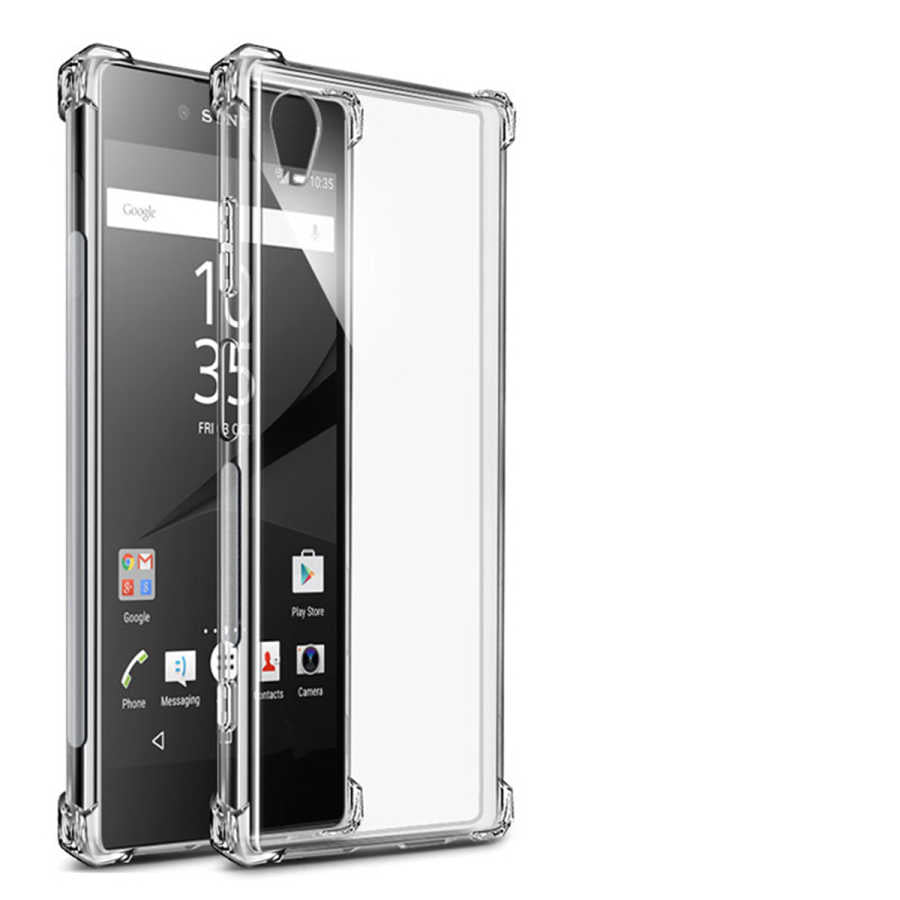 Sony Xperia XA1 Plus Kılıf Zore Nitro Anti Shock Silikon Renksiz