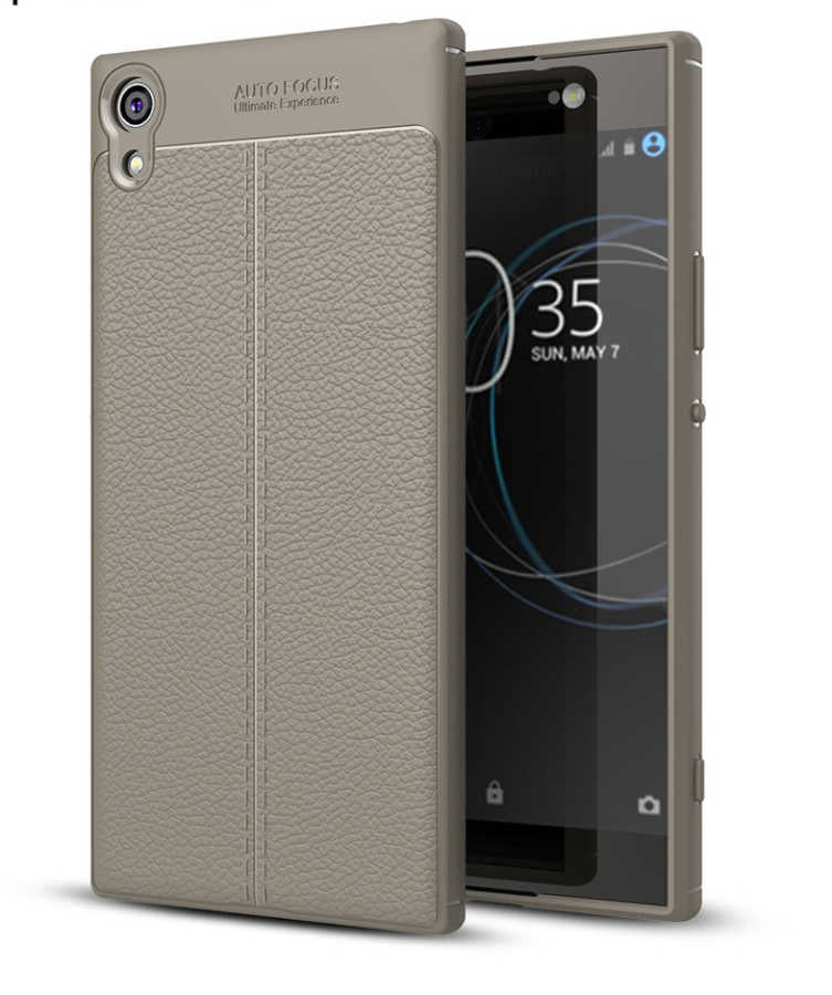 Sony Xperia XA1 Ultra Kılıf Zore Niss Silikon Kapak Gri