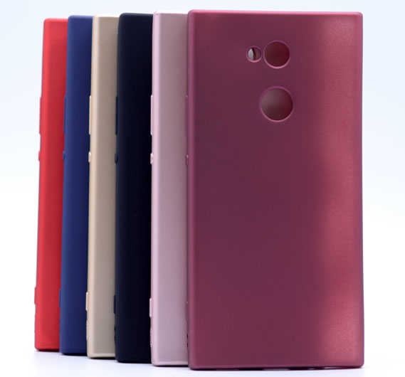 Sony Xperia XA2 Kılıf Zore Premier Silikon Kapak Gold