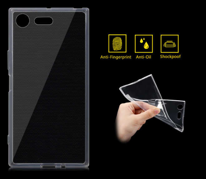 Sony Xperia XZ1 Kılıf Zore Süper Silikon Kapak Renksiz