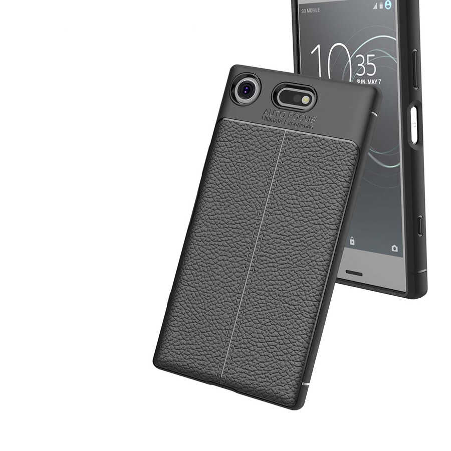 Sony Xperia XZ1 Kılıf Zore Niss Silikon Kapak Lacivert