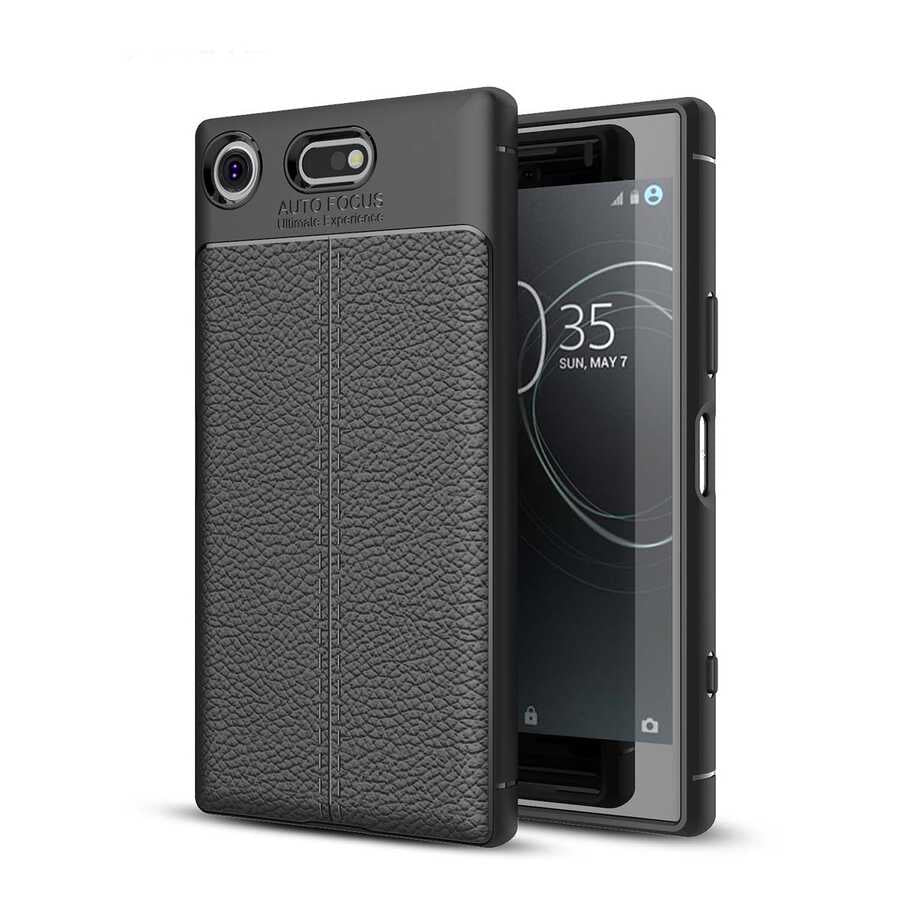 Sony Xperia XZ1 Kılıf Zore Niss Silikon Kapak Siyah