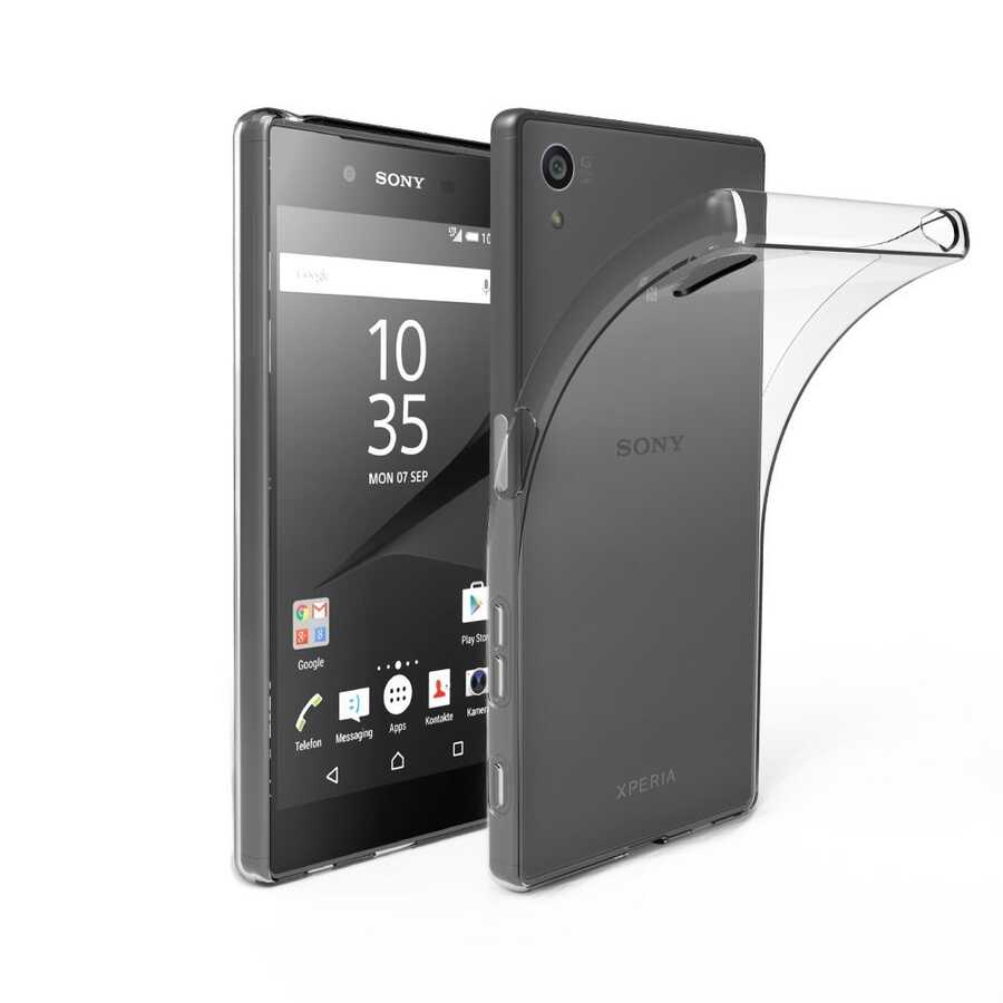 Sony Xperia Z5 Premium Kılıf Zore Süper Silikon Kapak Renksiz