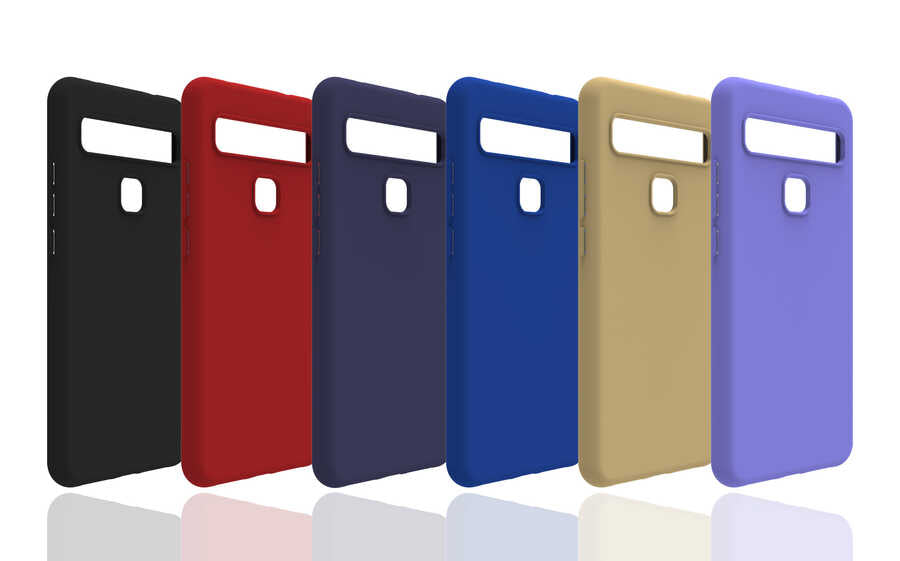 TCL 10L Kılıf Zore Biye Silikon Lila