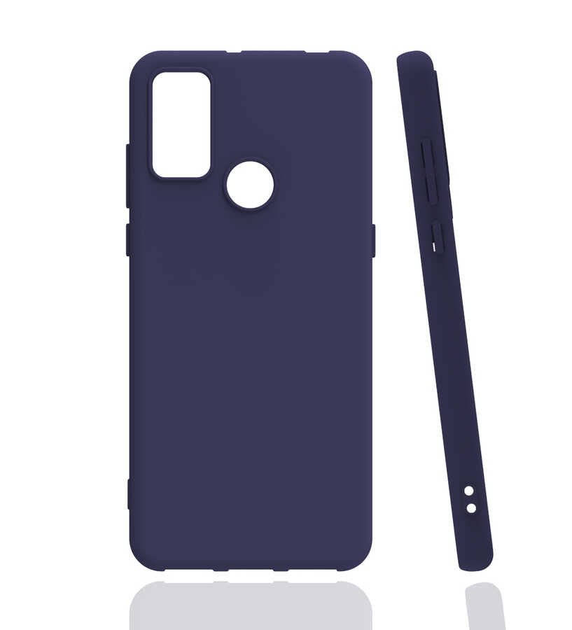 TCL 20E Kılıf Zore Biye Silikon Lacivert