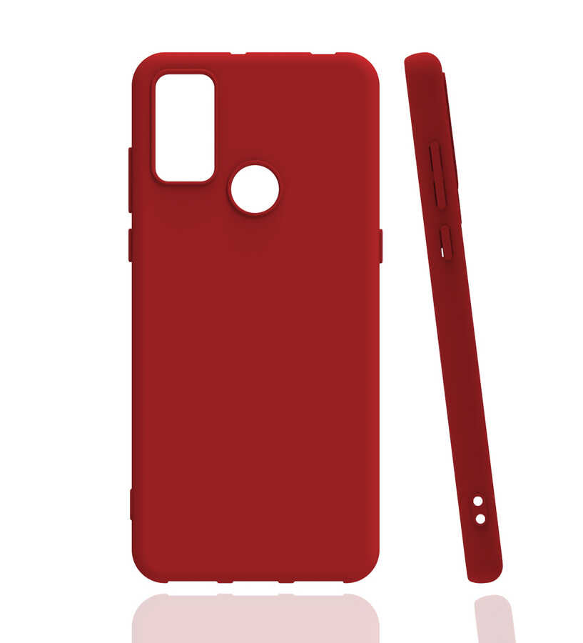 TCL 20E Kılıf Zore Biye Silikon Kırmızı