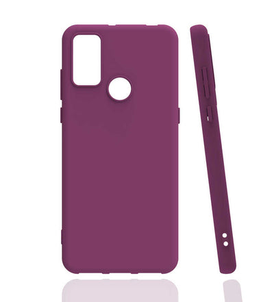 TCL 20E Kılıf Zore Biye Silikon Mor