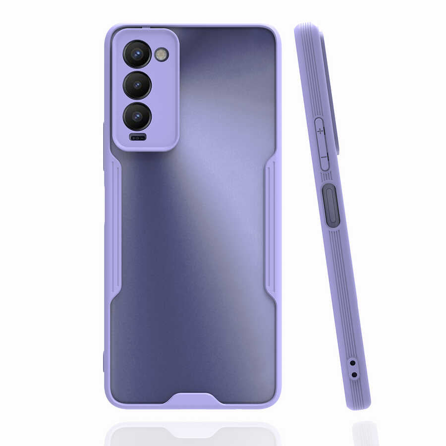 Tecno Camon 18 Kılıf Zore Parfe Kapak Lila